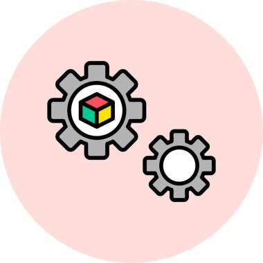 Vitesli ayar simgesi, vektör illüstrasyonu basit tasarım