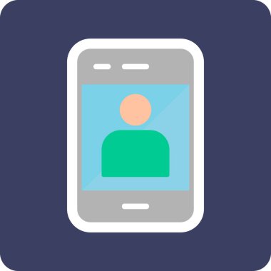 Mobil Kullanıcı simgesinin vektör çizimi