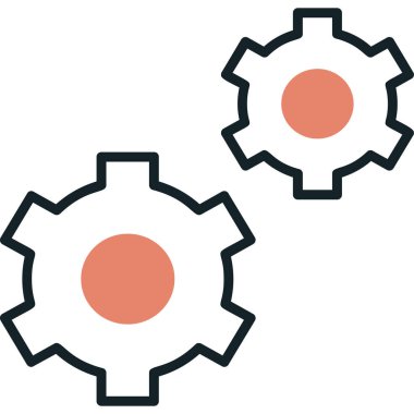 Vitesli ayar simgesi, vektör illüstrasyonu basit tasarım