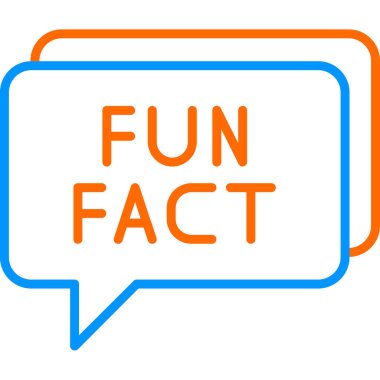 Eğlenceli Gerçekler konuşma balonu web simgesi, vektör illüstrasyonu