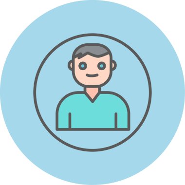 Kullanıcı Hesabı web simgesi basit illüstrasyon