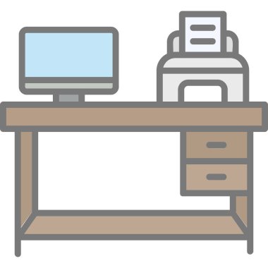 işyeri web simgesi vektör illüstrasyonu