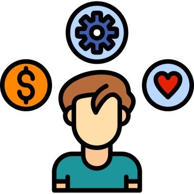 iş adamı simgesi vektör illüstrasyonu 