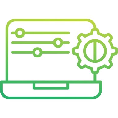 Simgeyi ayarlamanın vektör illüstrasyonu 