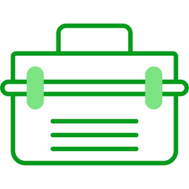 Alet çantası. Web simgesi basit illüstrasyon          