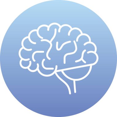 Beyin. Web simgesi basit illüstrasyon 