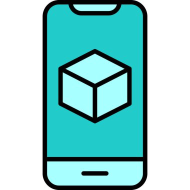 Görüntüde Artırılmış Gerçeklik simgesine sahip akıllı telefon 