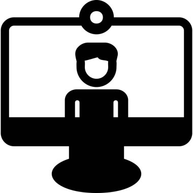 Video Arama simgesi, düz tasarım