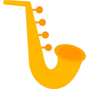 Saksafon. Web simgesi basit tasarım 