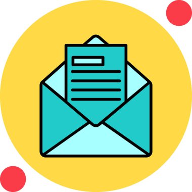 E- posta İş Teklif simgesi vektör illüstrasyonu