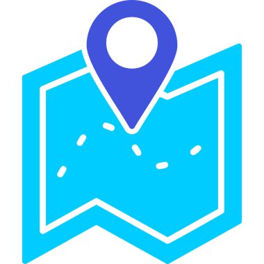 harita simgesinin vektör illüstrasyonu 