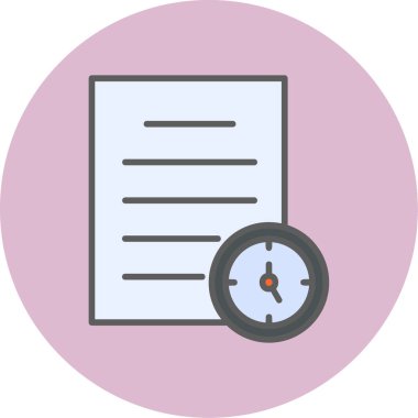 Zamanlama simgesi vektör çizimi alıştırması