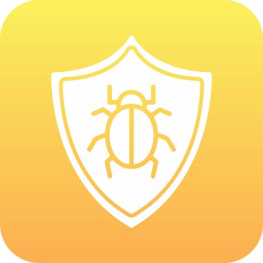 Antivirüs web simgesi, vektör çizimi