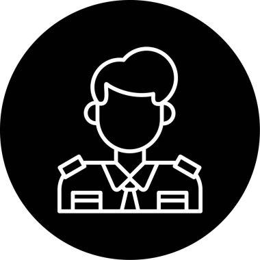  Gümrük Temsilcisi simgesi, vektör illüstrasyonu basit tasarım