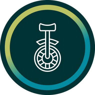 Tek tekerlekli bisiklet. Web simgesi basit illüstrasyon