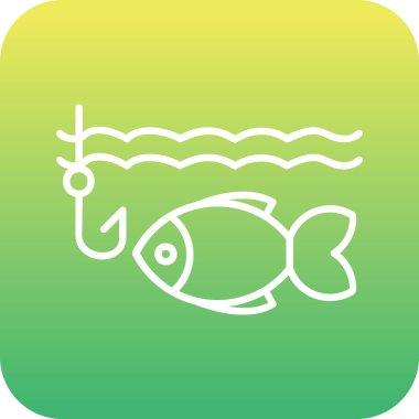 balık ağı simgesi basit illüstrasyon