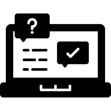 Quiz web simgesi vektör illüstrasyonu