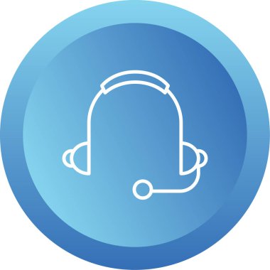 Kulaklık. Web simgesi basit illüstrasyon