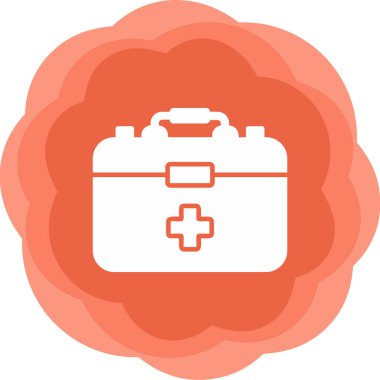 İlk Yardım Kit web simgesi, vektör illüstrasyonu 