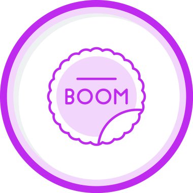 Boom web simgesi, vektör illüstrasyonu
