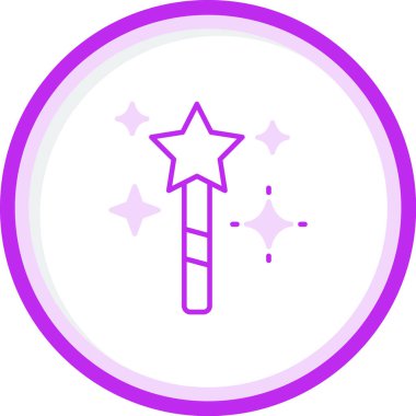 Sihirli değnek simgesinin vektör çizimi