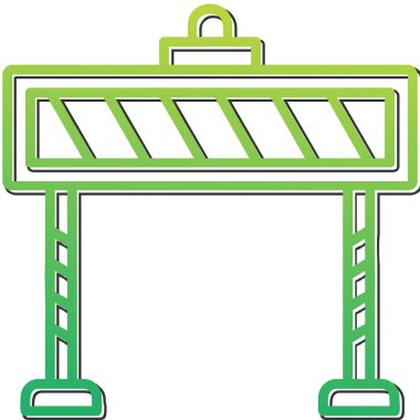 Bariyer. Web simgesi basit tasarım  