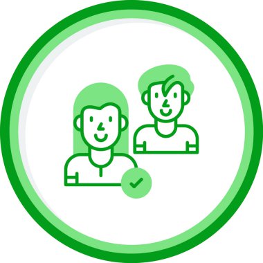 İş Arkadaşları simgesinin vektör illüstrasyonu