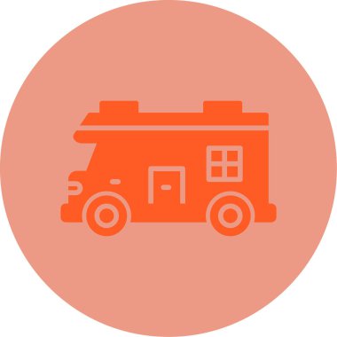 Eğlence aracı simgesi, vektör illüstrasyonu basit tasarım