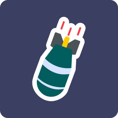 Hava bombası. Web simgesi basit illüstrasyon