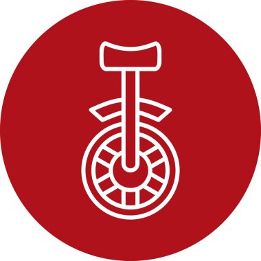 Tek tekerlekli bisiklet. Web simgesi basit illüstrasyon