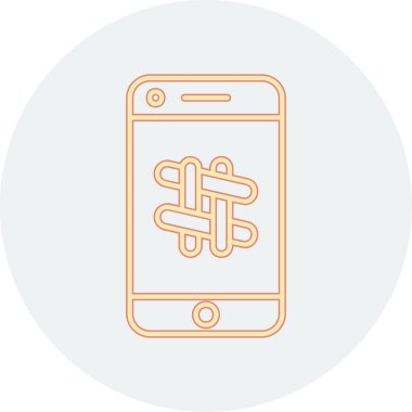 akıllı telefon simgesi, etiket işareti çizimi