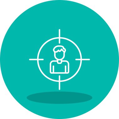 İnsan hedef simgesi, vektör illüstrasyonu basit tasarım