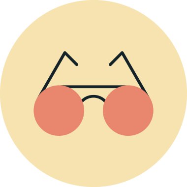 Gözlük. Web simgesi basit illüstrasyon