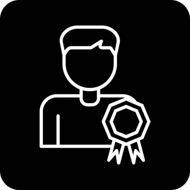 En İyi Çalışan simgesi vektör illüstrasyonu 