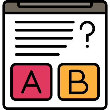 Quiz web simgesi vektör illüstrasyonu