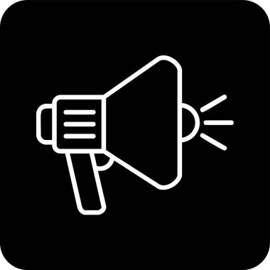 megafon web simgesi, vektör çizim 