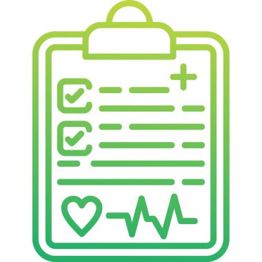 Sağlık Denetimi panosu simgesi, vektör illüstrasyonu 