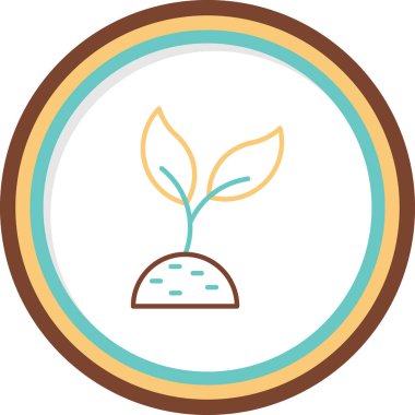 Bitki. Web simgesi basit illüstrasyon 