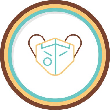 Yüz maskesi web simgesi, vektör illüstrasyonu