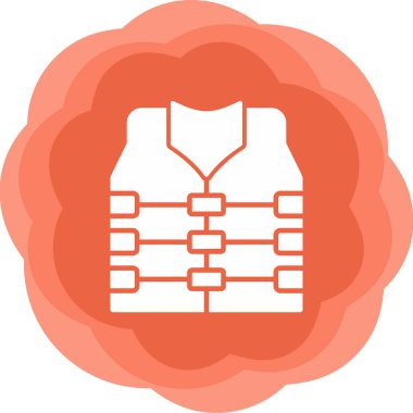 Can yeleği. Web simgesi basit illüstrasyon