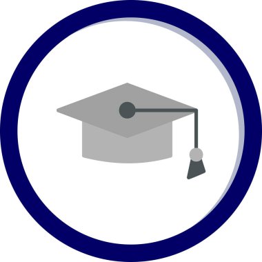 Mortarboard web simgesi basit illüstrasyon