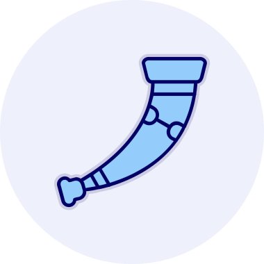 Boynuz. Web simgesi basit illüstrasyon