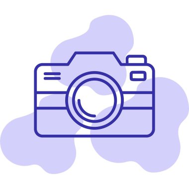 Fotoğraf makinesi simgesi, vektör illüstrasyonu. düz tasarım biçimi              