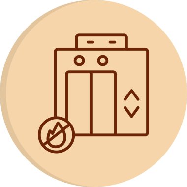 Asansör web simgesi, vektör illüstrasyonu