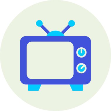 televizyon simgesi, basit vektör illüstrasyonu