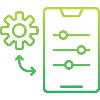 Simgeyi ayarlamanın vektör illüstrasyonu 
