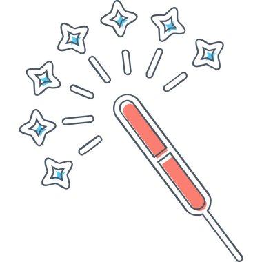 Havai fişek. Web simgesi basit illüstrasyon                           