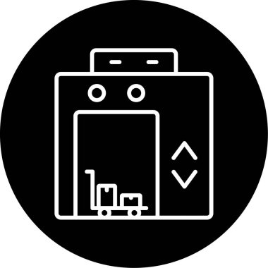 Asansör simgesi, vektör illüstrasyonu basit tasarım