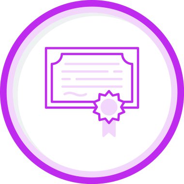 Sertifika. Web simgesi basit tasarım