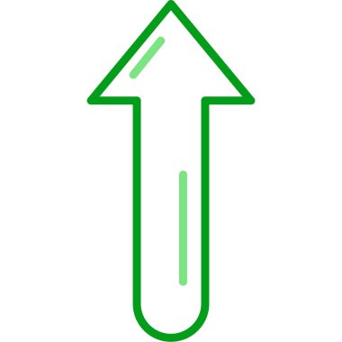 Yukarı Ok web simgesi, vektör illüstrasyonu